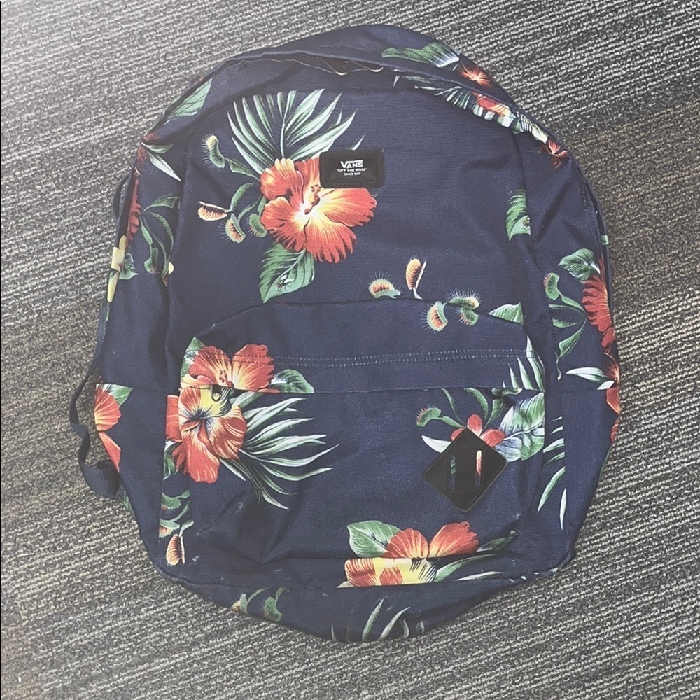 Vans Floral Blue Backpack  Preowned